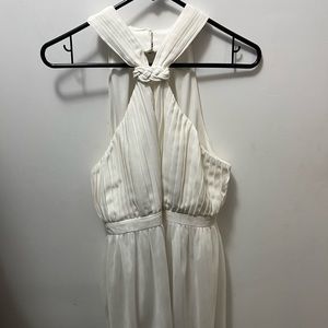 ModCloth White Dress with High Neck